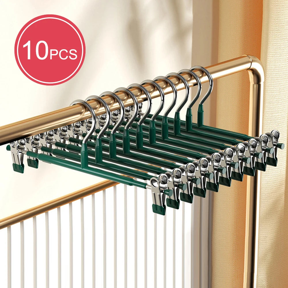 Eprolo wardrobe home clothes drying rack with stainless steel skirt clips, seamless design for hanging and drying garments.