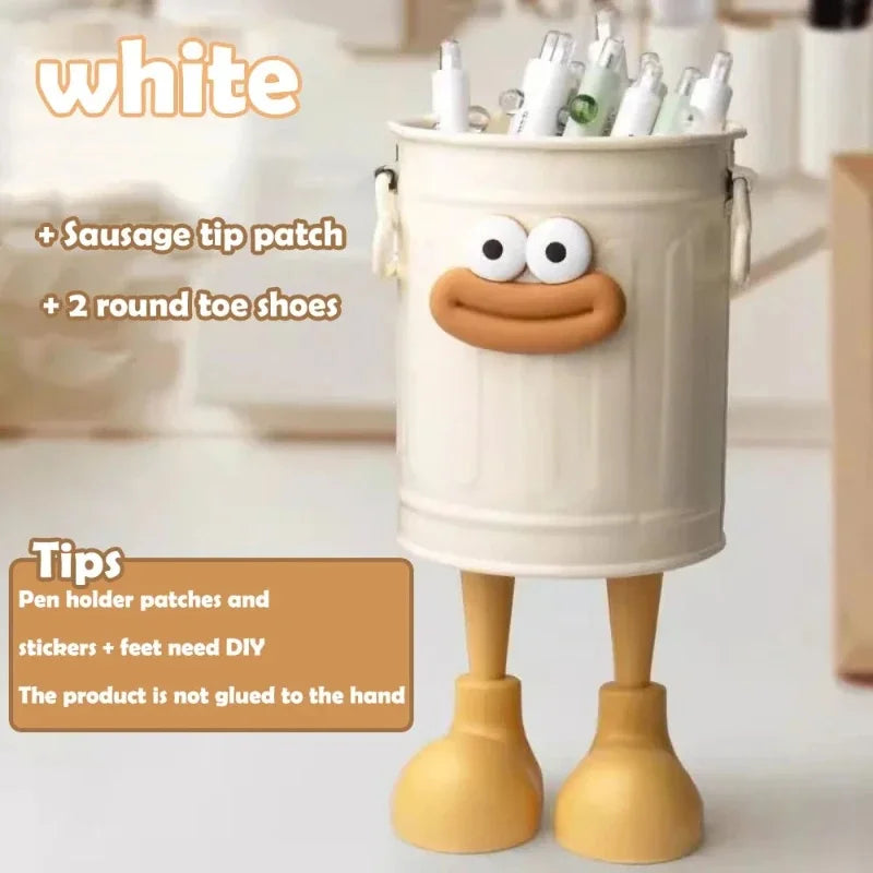 Eprolo cartoon pen and pencil holder organizer, simple storage container for desk organization, featuring colorful character design.