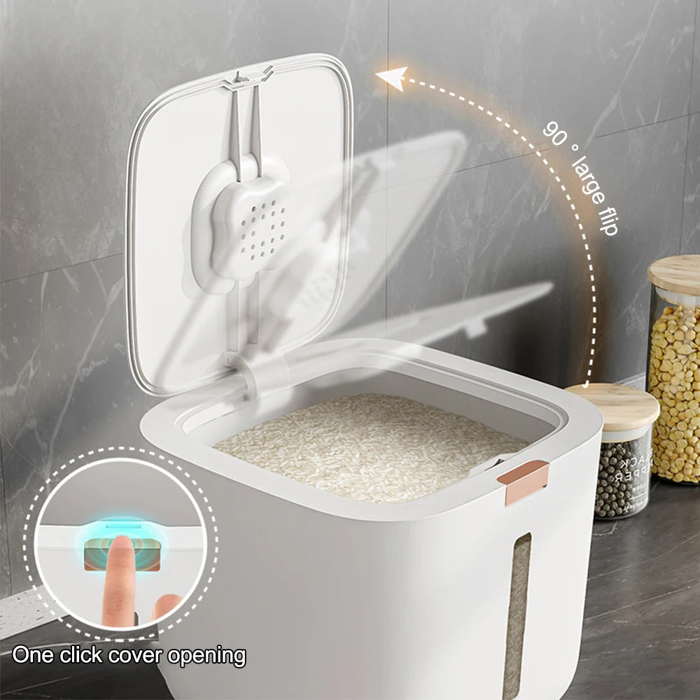 Eprolo insect-proof, moisture-proof rice storage jar with sealed lid for kitchen grain and rice storage.