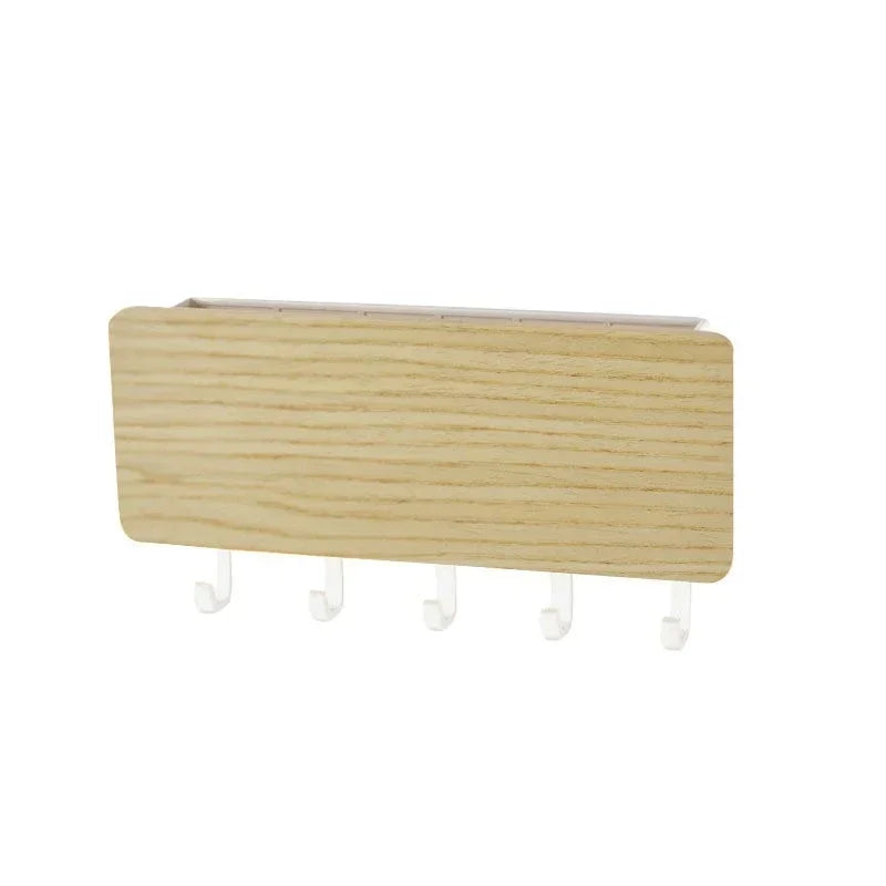 Eprolo wall hanging bamboo key hanger and wall organizer with rectangular key rack for home entryway storage.