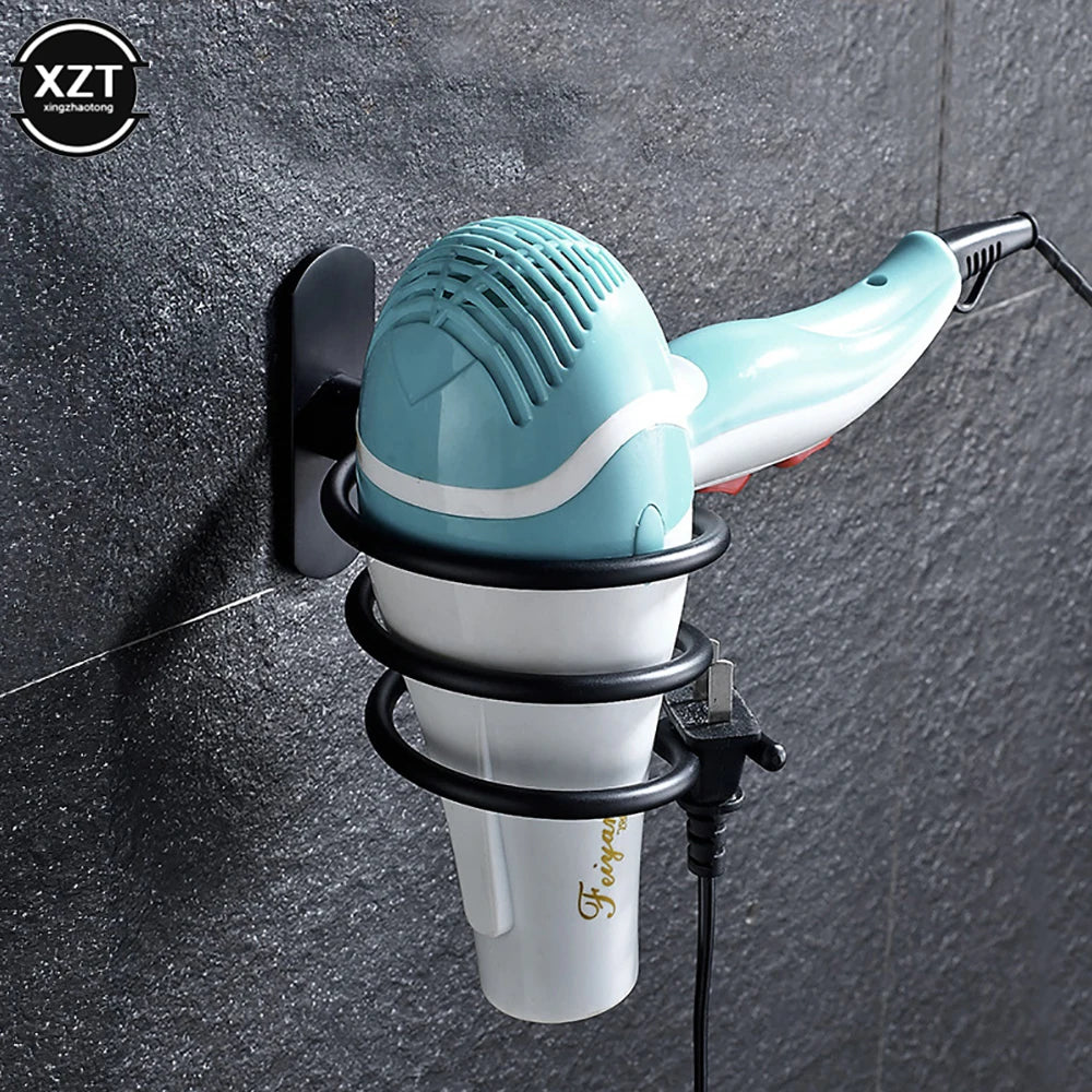 eprolo aluminum bathroom hair dryer and straightener organizer rack with multiple slots for styling tools