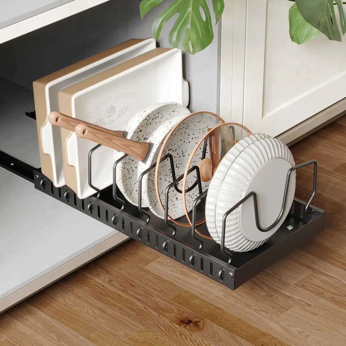 eprolo kitchen multifunctional organizer with spice rack, dish drying racks, and drawer storage for efficient kitchen organization