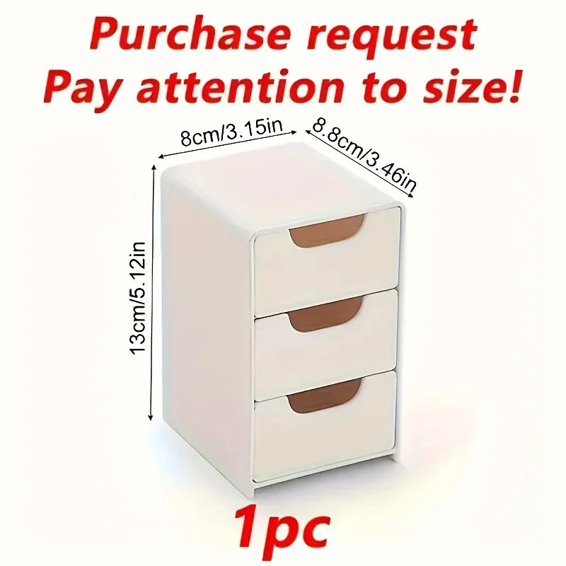 eprolo portable 3-tier desk organizer with divider box and drawers for storage and organization on office or workspace desk