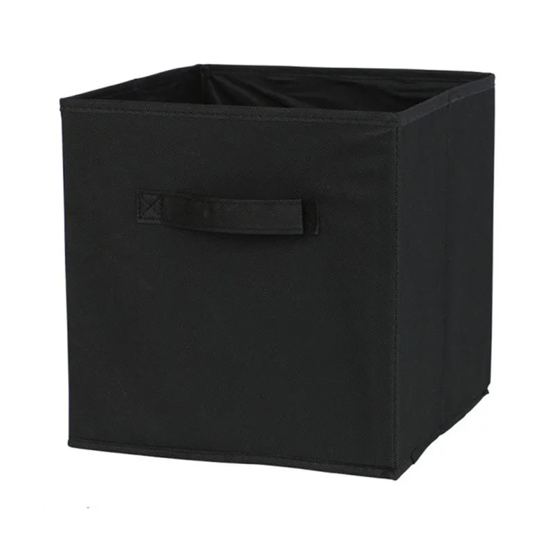Eprolo cube non-woven fabric storage bin, collapsible home storage box with handles, suitable for organizing household supplies.