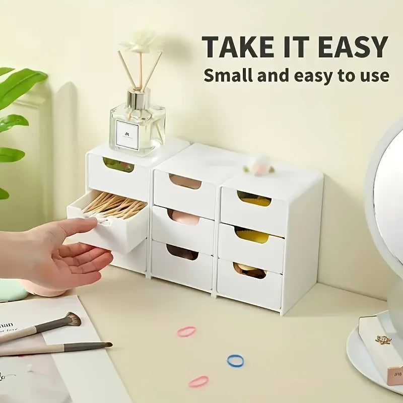 Eprolo portable divider box chic 3-tier desk organizer with drawers for office storage and organization.