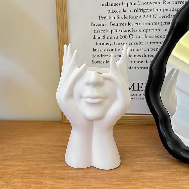 Creative human body art styling brush holder by eprolo, designed as a figure storage container with artistic detailing.