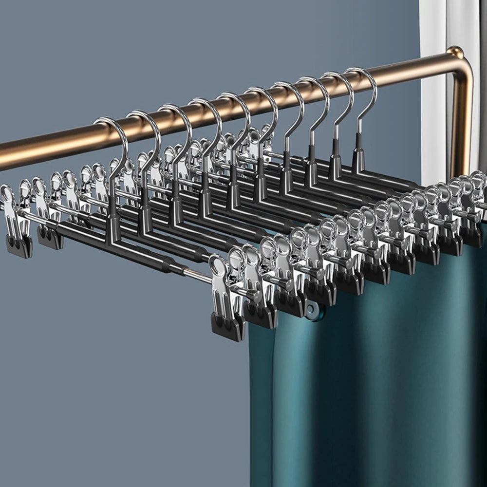 Eprolo wardrobe clothes drying rack with skirt clip, seamless stainless steel design for home laundry and garment drying.