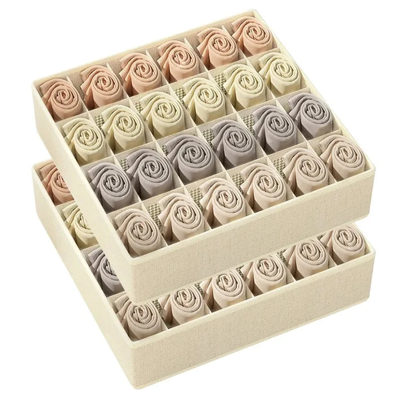 Eprolo underwear organizer storage box for bras, panties, and socks, featuring multiple compartments for neat clothing organization.