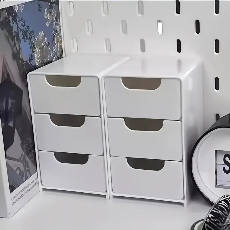 Eprolo portable 3-tier desk organizer with drawers and divider compartments for office or home storage.