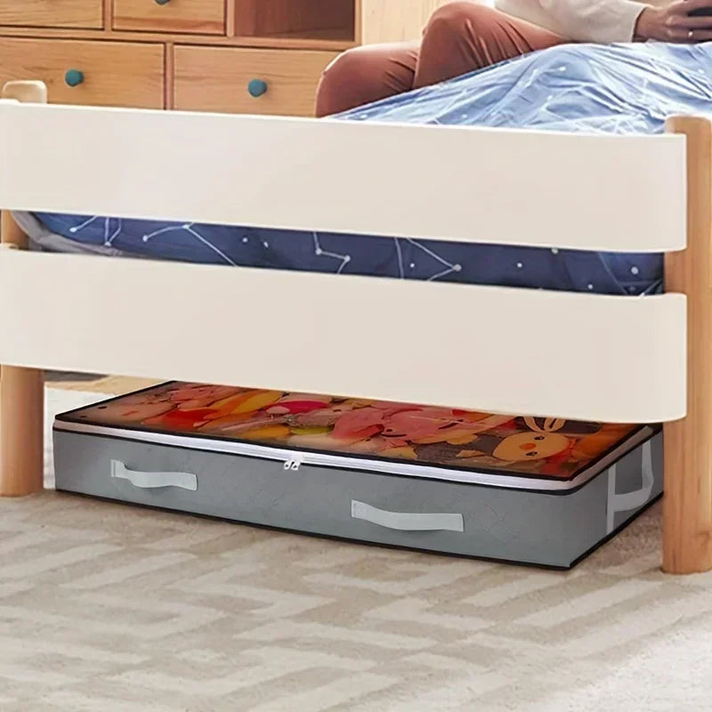Eprolo dustproof under bed storage box with reinforced handles, available in 1, 2, or 3-piece sets for organized storage.