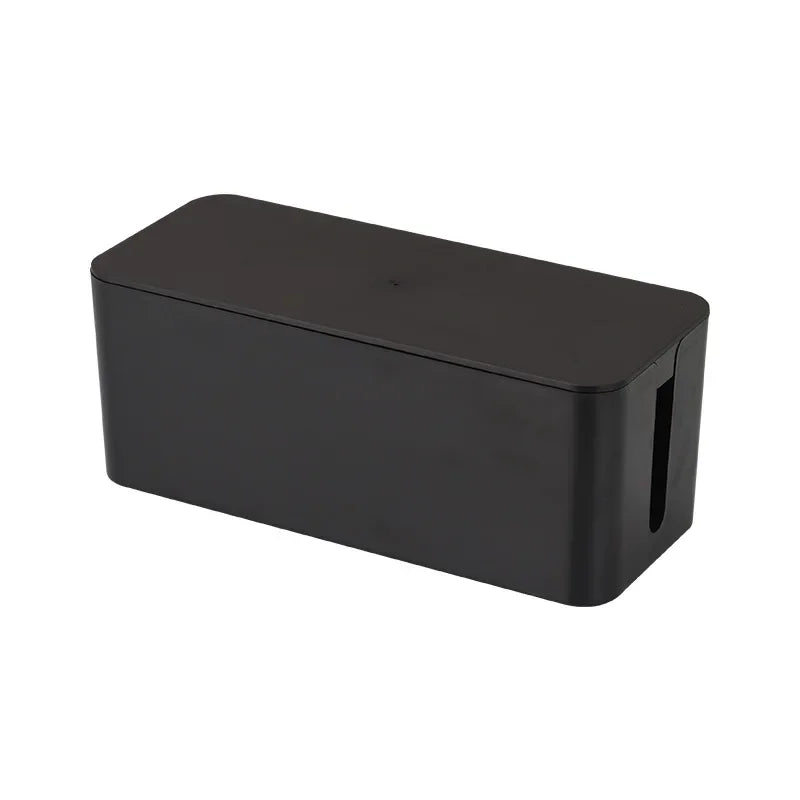 eprolo wooden cable storage box with dustproof cover and power line organizer for home chargers and sockets.