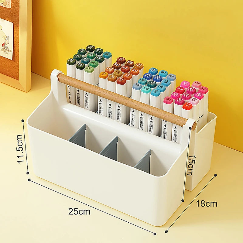 Large eprolo multifunctional storage holder for school or office, portable pen holder with multiple compartments.