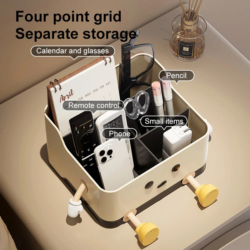 eprolo UFORU desktop storage box for remote controls and debris sorting, compact organization solution with a sleek design