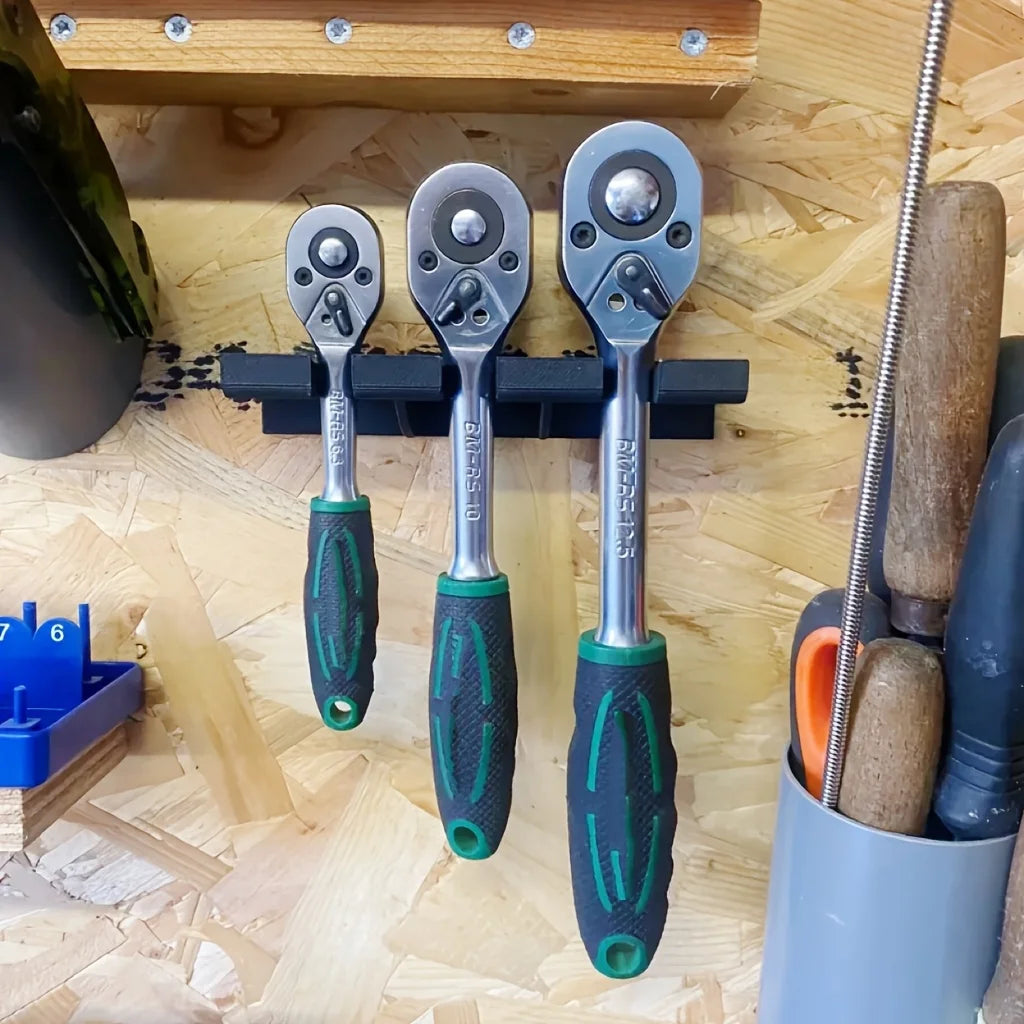 Ratchet wrench storage rack, ratchet wrench tool organizer / wall-mounted rack