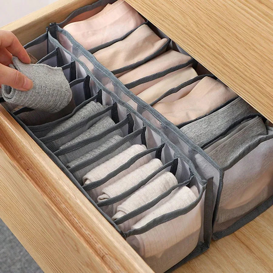 Eprolo house storage box with nylon mesh baby hive drawers organizer in a cabinet for nursery or home organization.