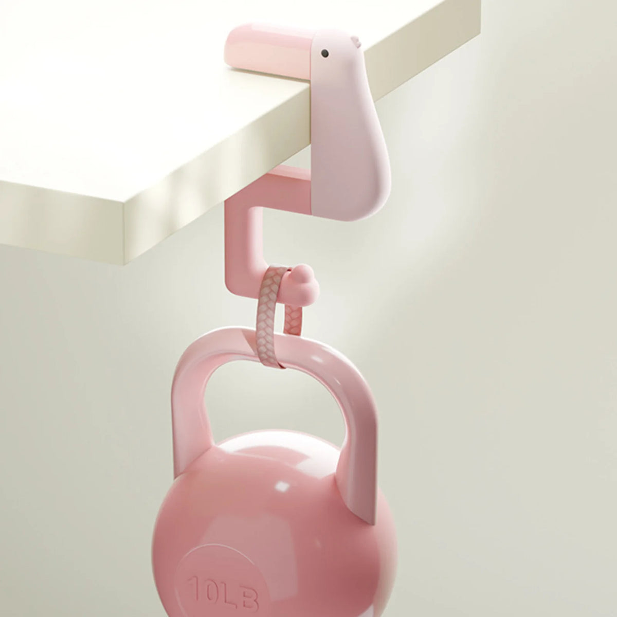 Eprolo desk side backpack hook with cute duck shape for holding bags or books, multifunctional and stylish office accessory.