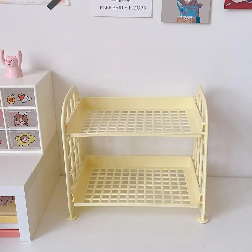 Eprolo desktop stationery rack storage holder with multiple compartments, made of durable plastic for organized office or study use.