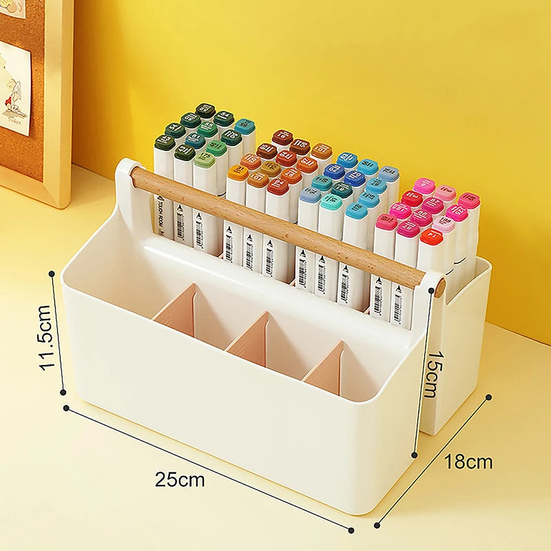 Large eprolo multifunctional storage holder with compartments for pens, office supplies, and school essentials.