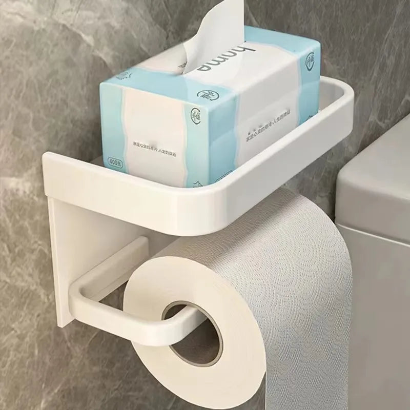 Black Gold Toilet Paper Holder Bathroom Wall Mount Multifunction