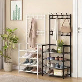 Eprolo 5-level metal shoe rack with straightforward, tool-free setup and a sleek, straight design for organized footwear storage.