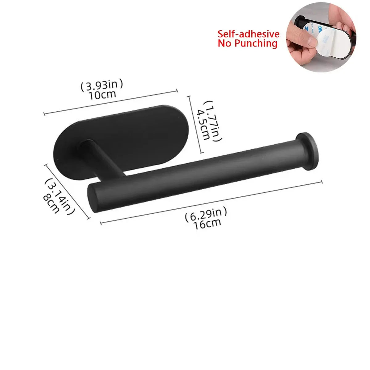 Black Gold Toilet Paper Holder Bathroom Wall Mount Multifunction