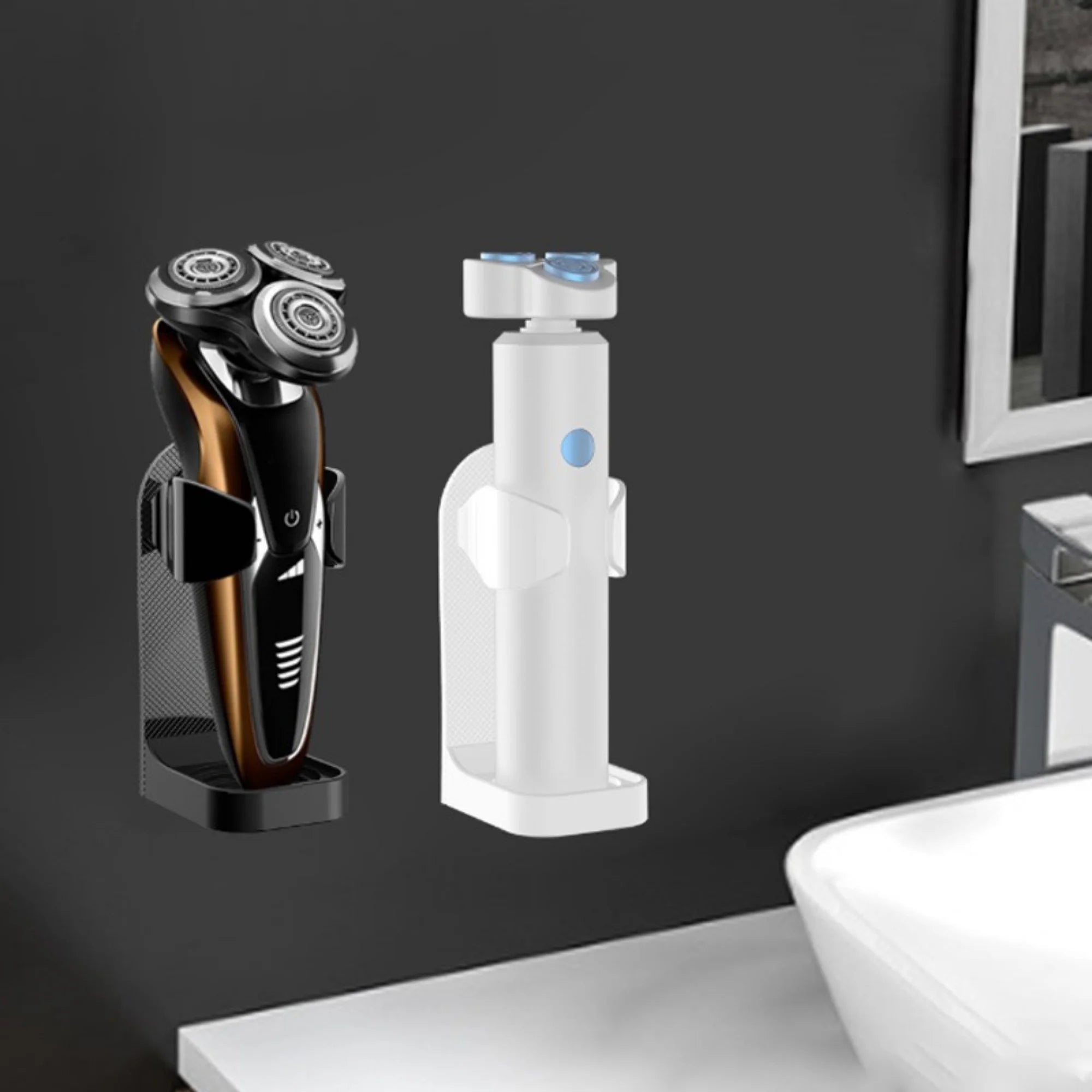 Shaver Rack Electric Toothbrush Holder Bathroom Men Razor Storage