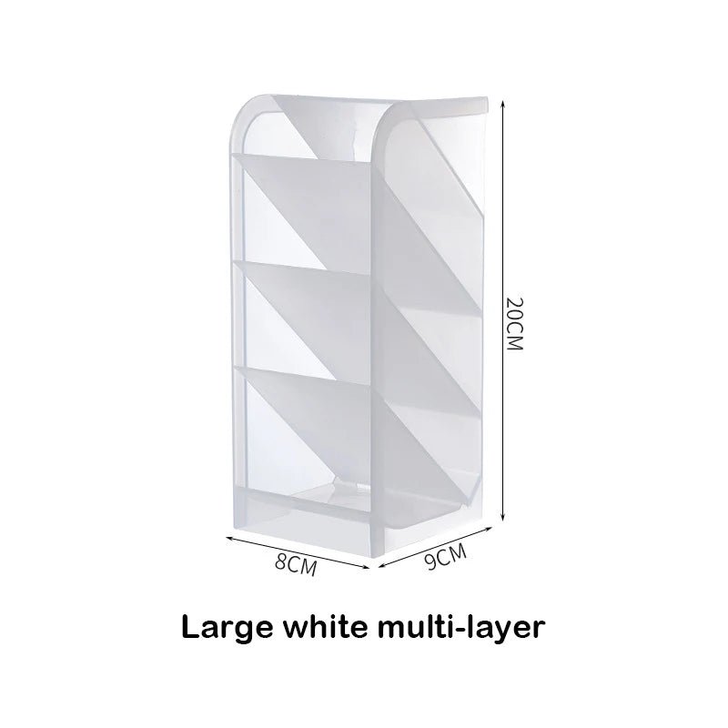 eprolo matte kawaii large capacity desk pen holder and makeup storage box showing multiple compartments for organization
