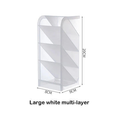 eprolo matte kawaii large capacity desk pen holder and makeup storage box showing multiple compartments for organization