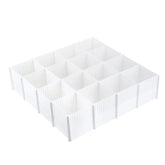 Set of 5 eprolo adjustable drawer divider organizers for DIY storage and shelf organization in kitchen or closet drawers.