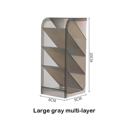 Eprolo matte kawaii large capacity desk pen holder and makeup storage box with compartments for office or vanity organization.