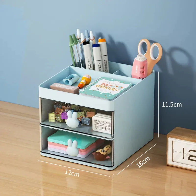 Small desktop organizer with drawers,office desktop storage box