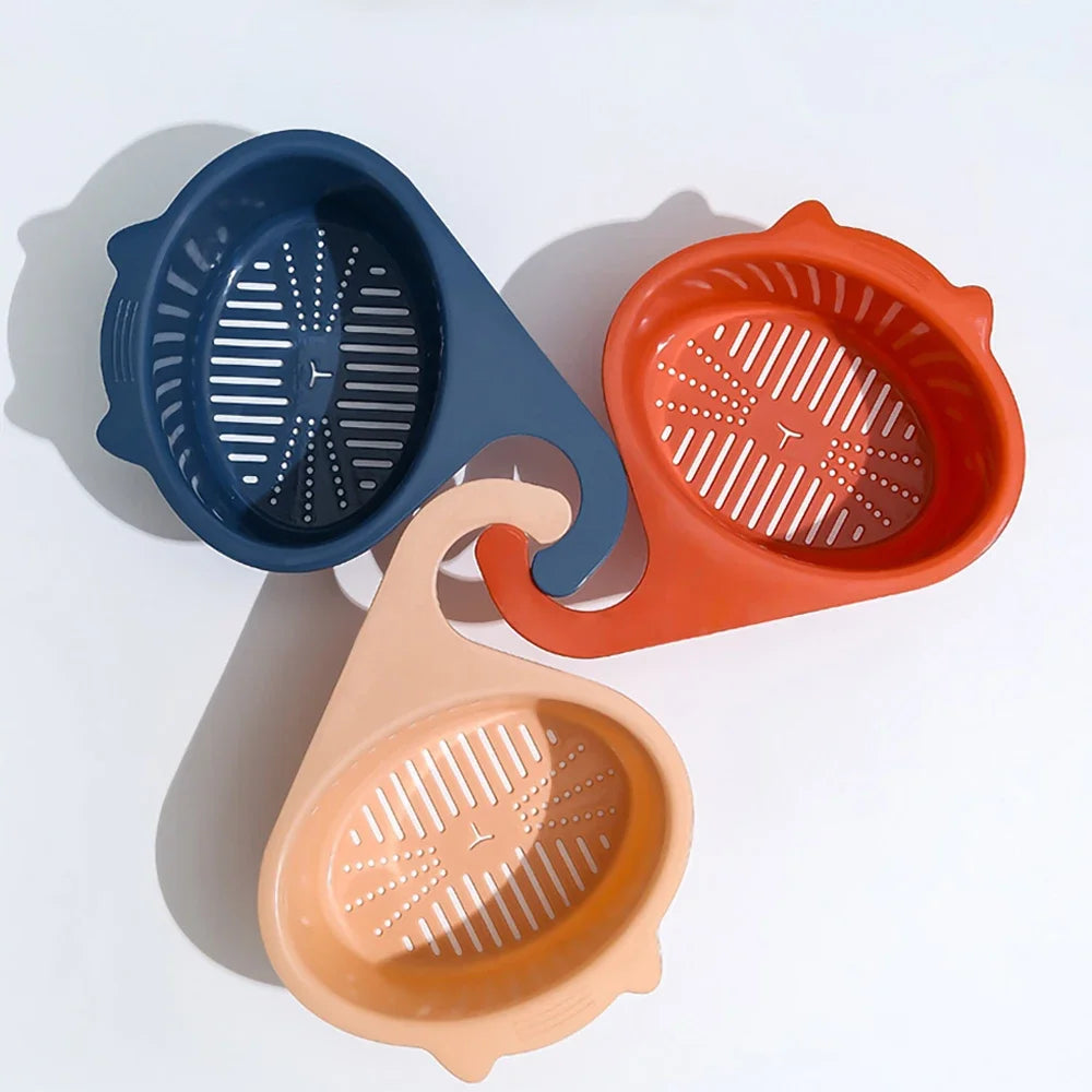 Kitchen Sink Drain Basket Multifunctional Cat Shape Faucet Filter Basket Shelf