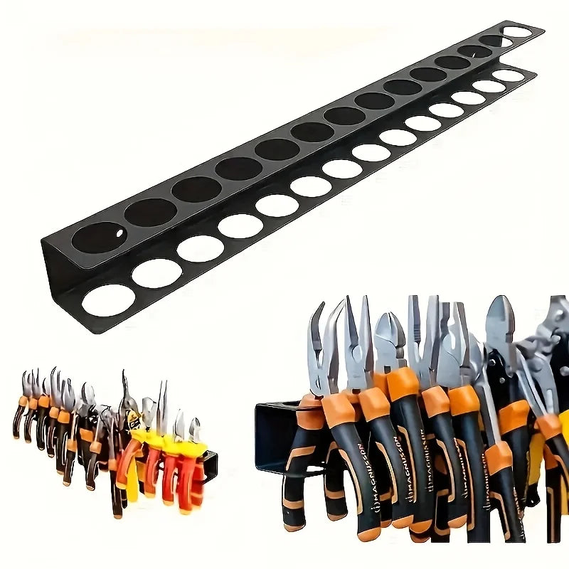 Metal Heavy-Duty Metal Wall-Mounted Tool Organizer with Pre-Drilled Holes