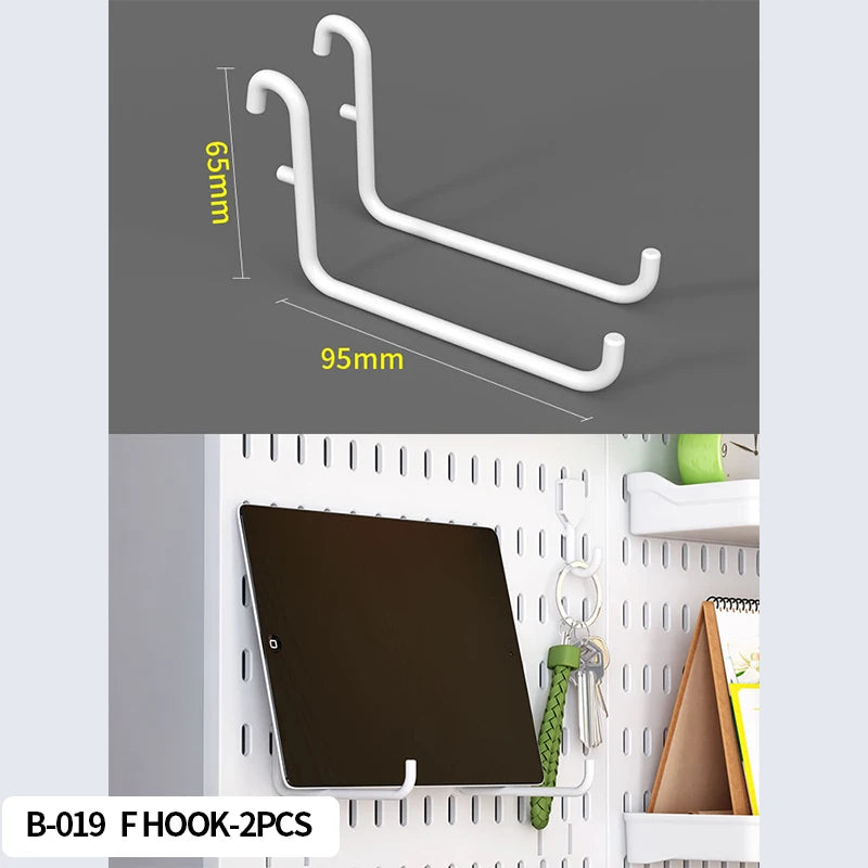Home & Office Desktop Pegboard: Height-Adjustable Standing Storage Rack