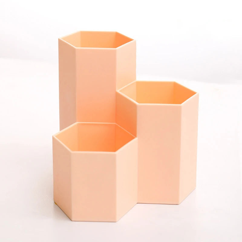 Multi-functional Pen Holder Simple Frosted Honeycomb Pen Holder Large Capacity