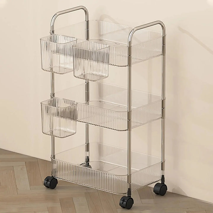 UNTIOR Transparent acrylic trolley cosmetics bedroom living room shelf