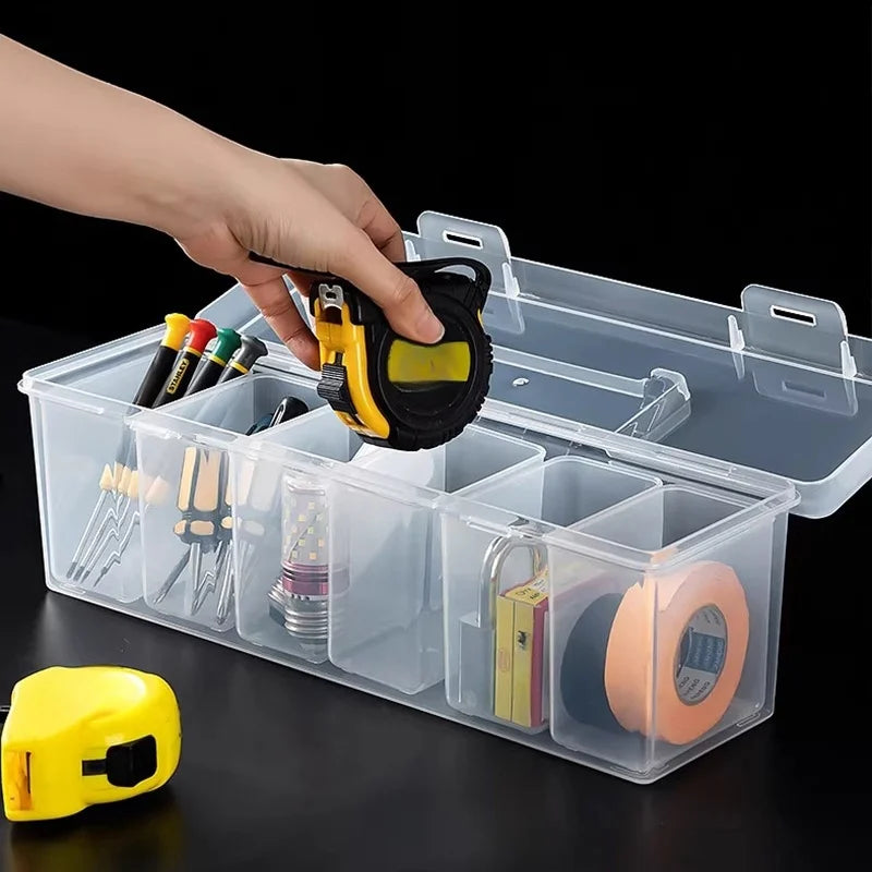 7pcs(6 Small Boxes and 1 Large Box) Tool Parts Storage Box, Household Screws
