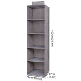 Cotton linen hanging storage bag for wardrobe organization, drawer style, by eprolo, with multiple compartments for clothing and accessories.