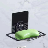 1pc-Stainless steel soap rack, wall mounted soap rack, drainage soap tray, simple soap storage rack in home bathroom