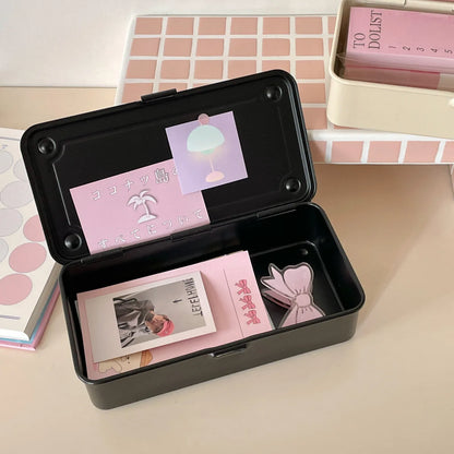 Eprolo multifunctional metal desk organizer with storage compartments for school stationery and office supplies.