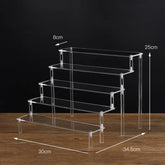 Eprolo black acrylic display stand with 1-5 tiers for cupcakes, clear riser rack for showcasing desserts or treats.