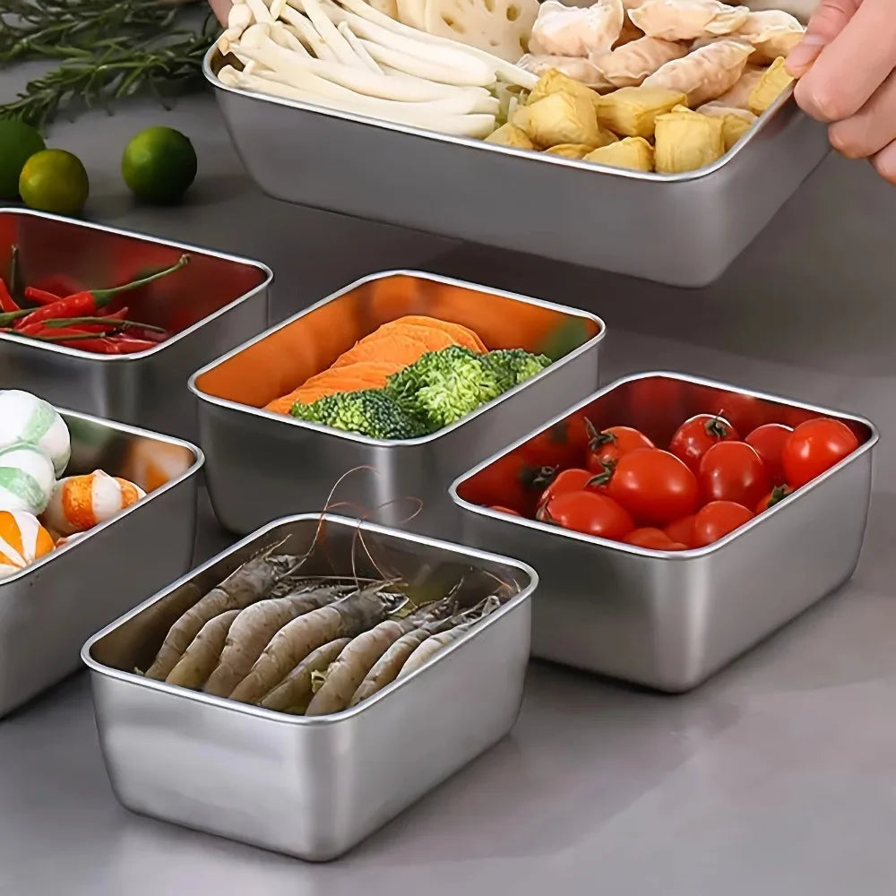 Stainless Steel Food Containers Set - Leakproof & Stackable Dishwasher Safe
