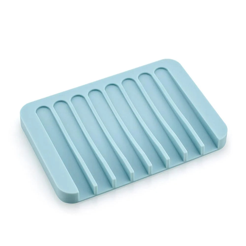 1PCS Free Punch Soap Box Silicone Draining Soap Holder