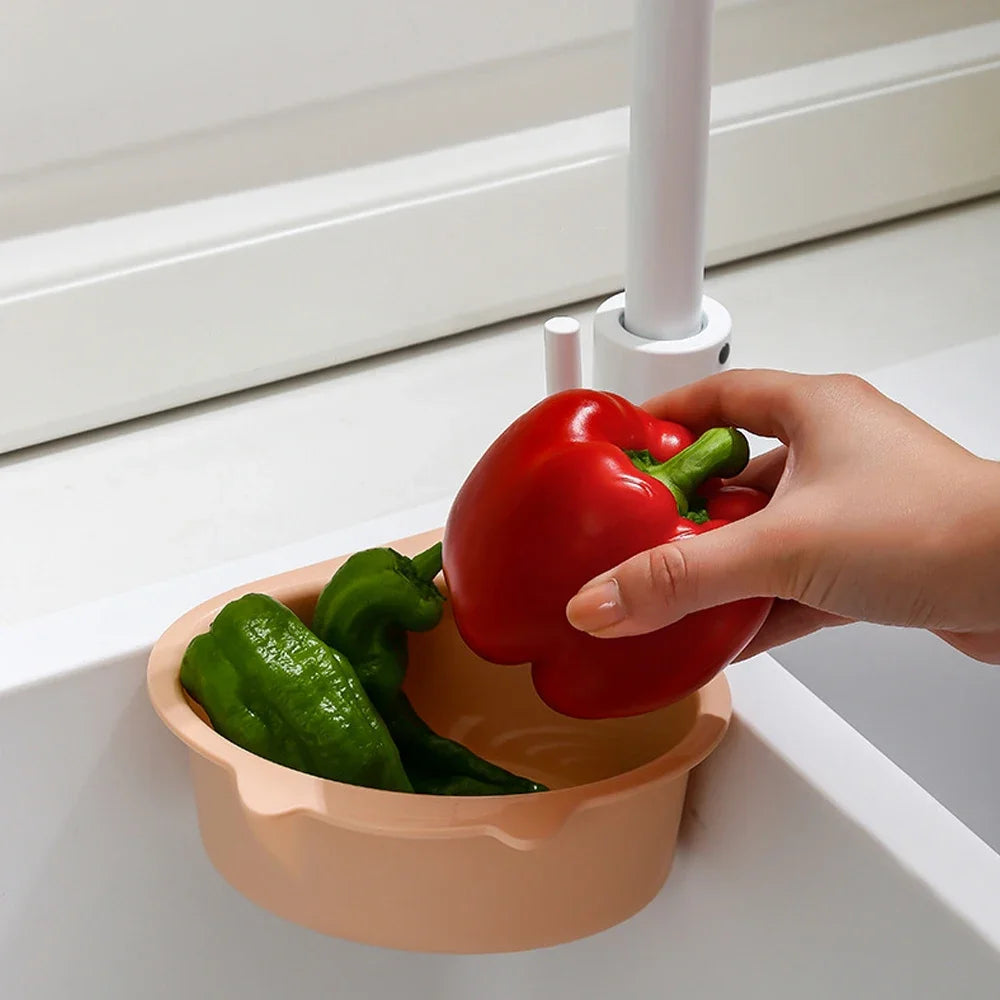 Kitchen Sink Drain Basket Multifunctional Cat Shape Faucet Filter Basket Shelf
