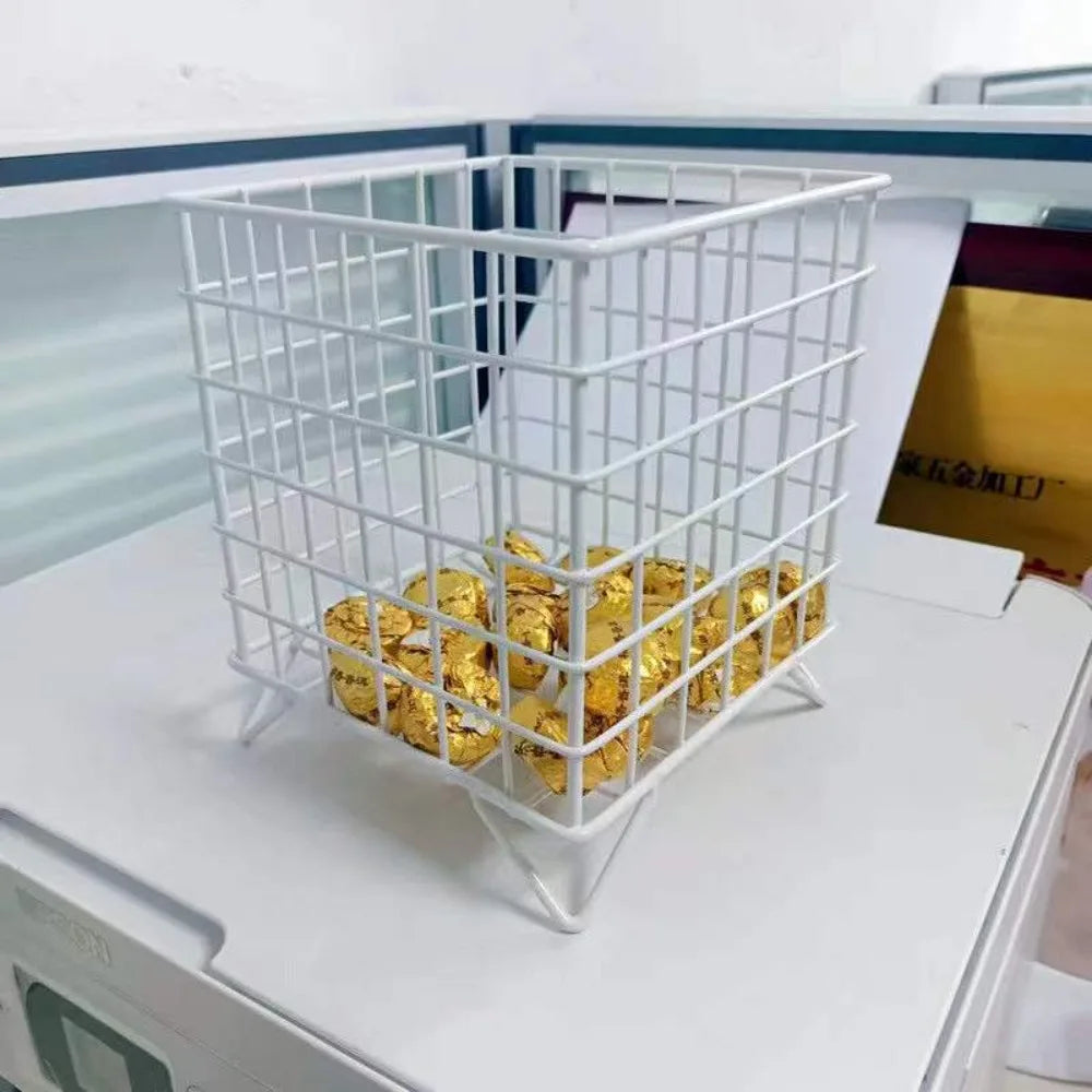 Creative Iron Storage Rack Desktop Book Pen Storage Box Large-Capacity