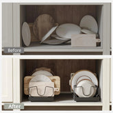 eprolo kitchen multifunctional organizer with spice rack, dish drying racks, and drawer compartments in a sleek design