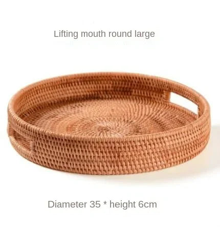 Hand-woven Rattan Wicker Basket Fruit Tea Snack Bread Basket