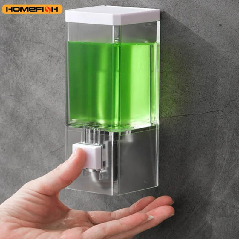 Homefish Wall Mounted Manual Press Soap Dispenser Bottle for Bathroom