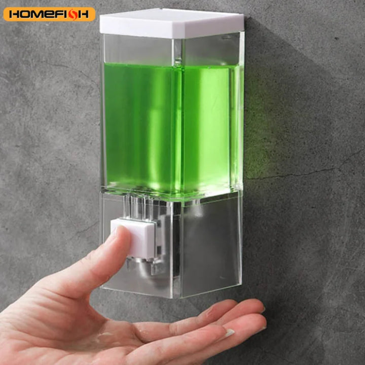 Homefish Wall Mounted Manual Press Soap Dispenser Bottle for Bathroom