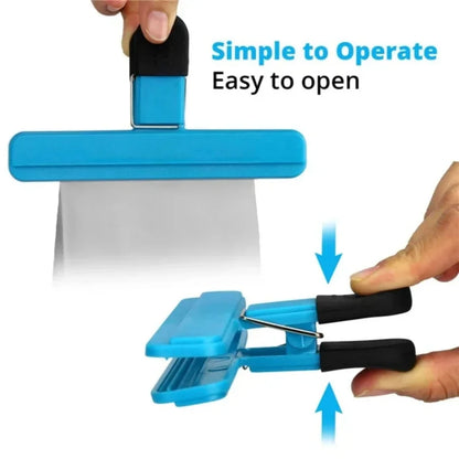 Six T-type kitchen food sealing clips from eprolo sealing plastic bags for tea, snacks, and household food storage.